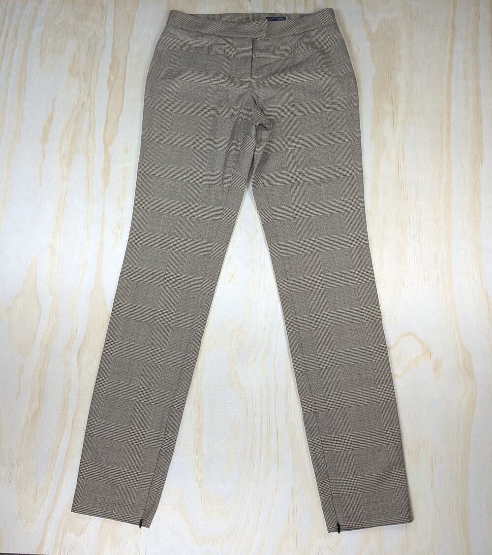 Rag & Bone Women's Size 4 Glen Plaid Wool Blend Trousers Ankle Zip Tapered Leg